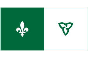 Image of the Franco-Ontarian flag described above