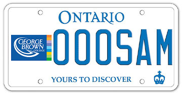 Illustration of Licence Plate - George Brown College