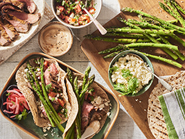 Grilled Asparagus and Steak Tacos