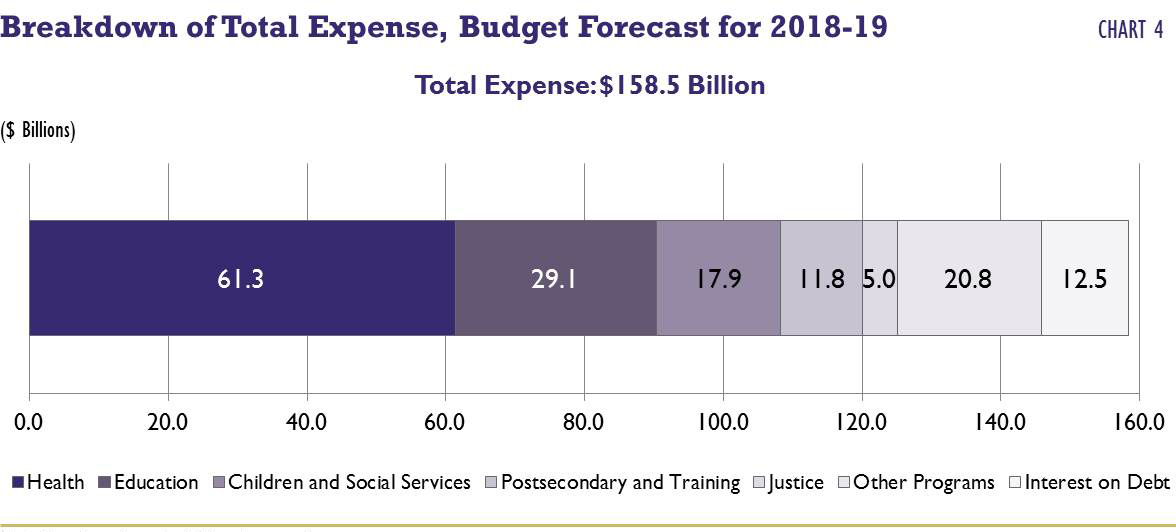 Breakdown of Total Expense, Budget Forecast for 2018–19