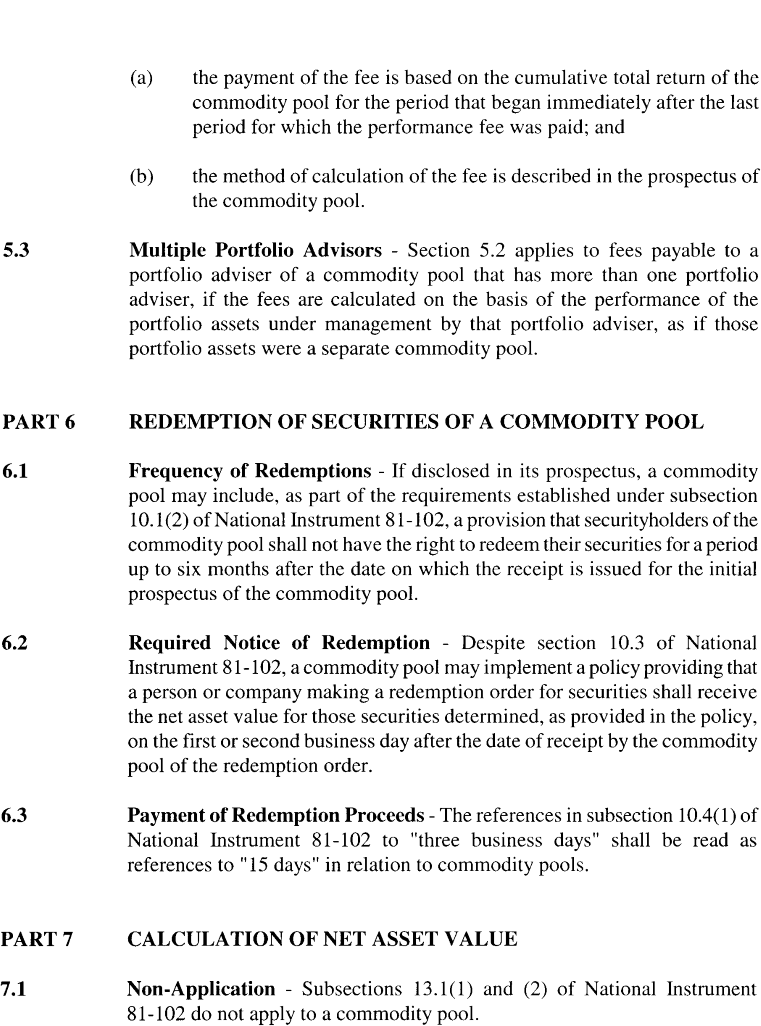 Title: Ontario Securities Commission - Description: A photocopied image of the Ontario Securities Commission Policy(15)
