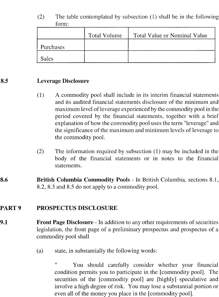 Title: Ontario Securities Commission - Description: A photocopied image of the Ontario Securities Commission Policy(18)