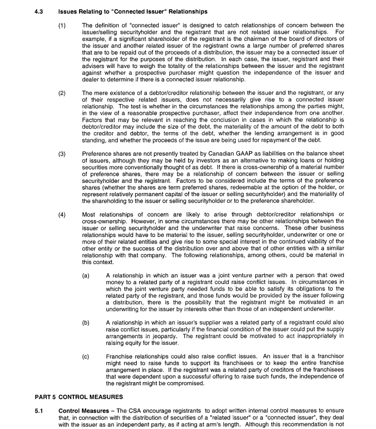 Title: Ontario Securities Commission - Description: National Instrument 33-105 Underwriting Conflicts(14)