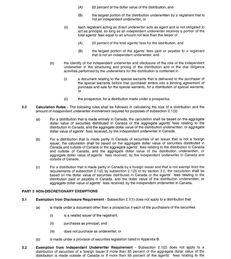 Title: Ontario Securities Commission - Description: National Instrument 33-105 Underwriting Conflicts(5)