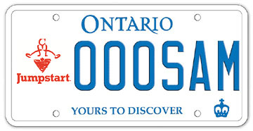 Illustration of Licence Plate - Canadian Tire Jumpstart Charities