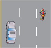 Diagram showing a test for how to safely change lanes on the highway