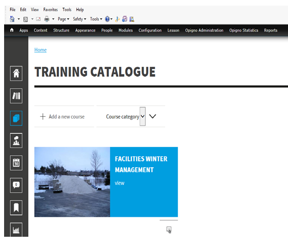 This image shows a screenshot of the Smart About Salt Council’s Training Catalogue which is part of their online training website.