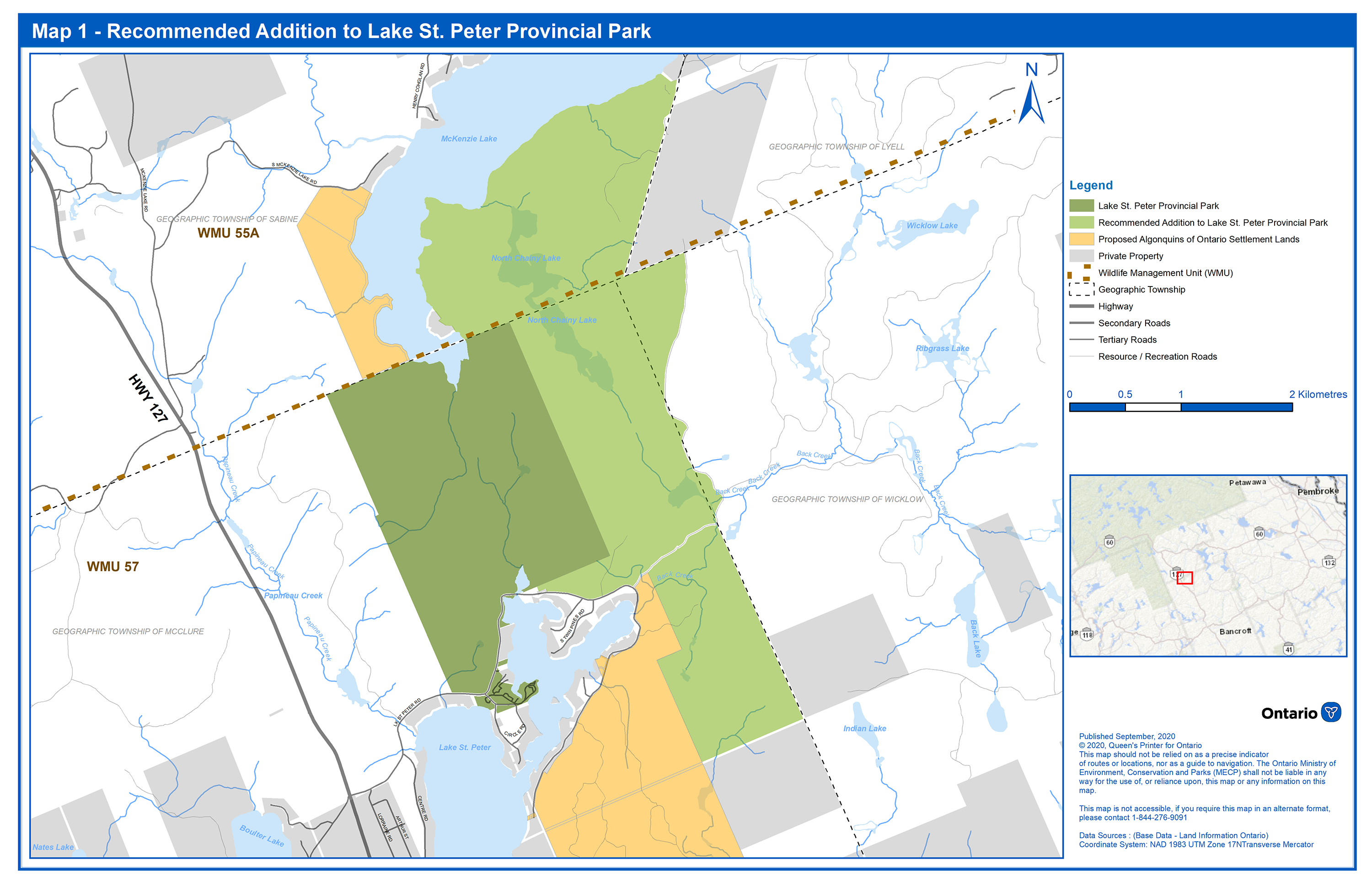 Algonquin Land Claim Additions To Ontarios Provincial Park System