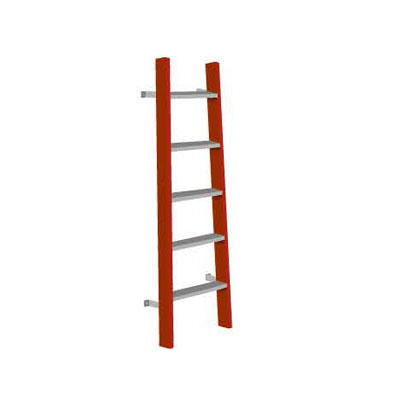 A ladder that is bolted onto a surface