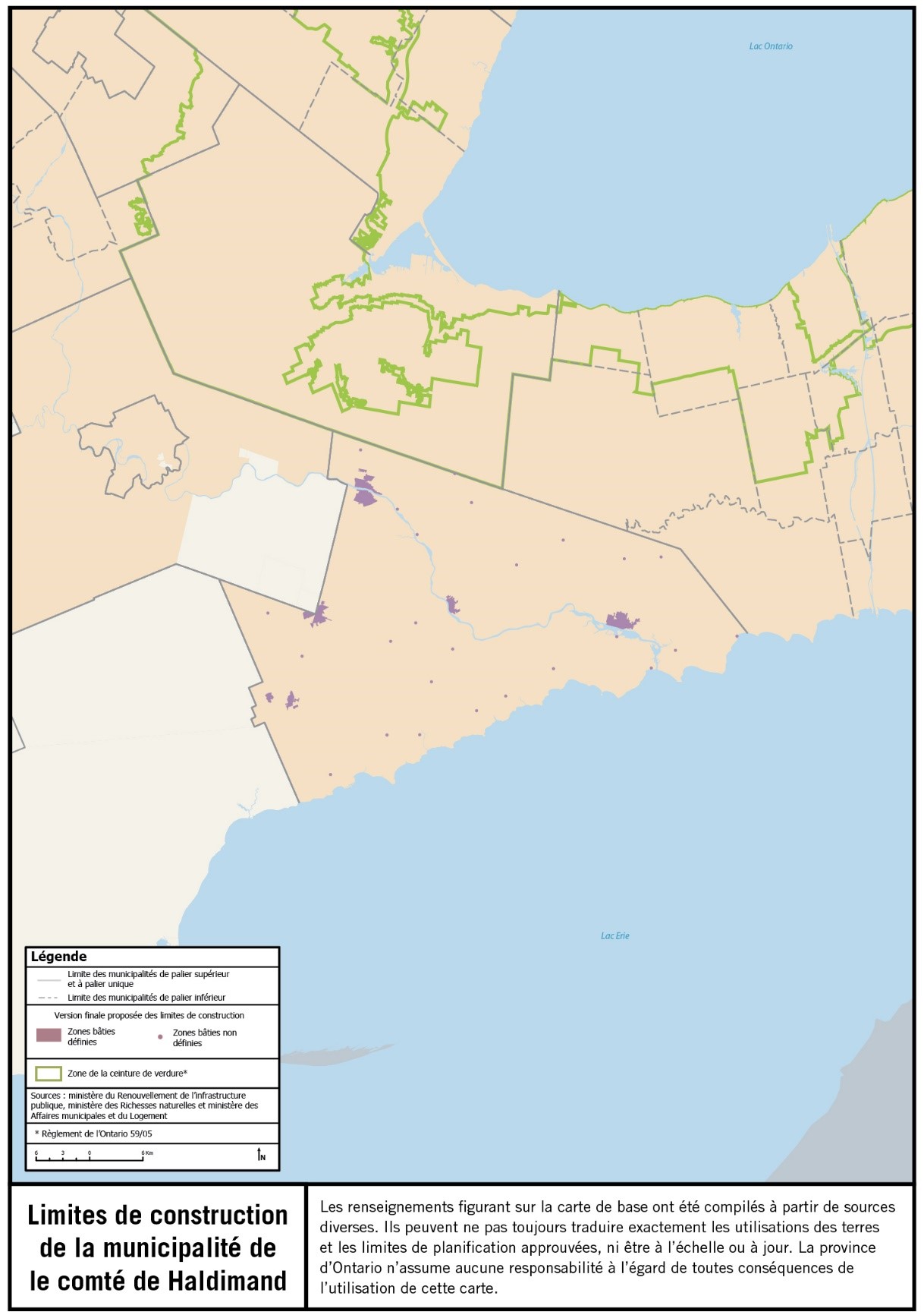 Limites de construction de la municipalité de le comté de Haldimand