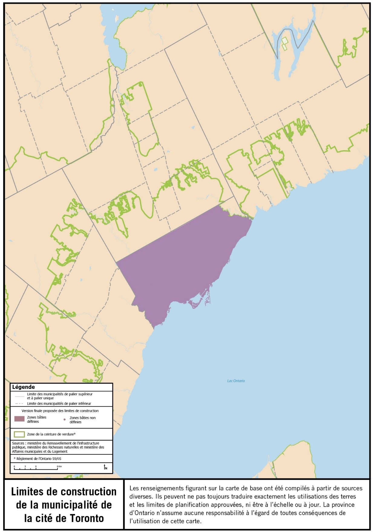 Limites de construction de la municipalité de la cité de Toronto