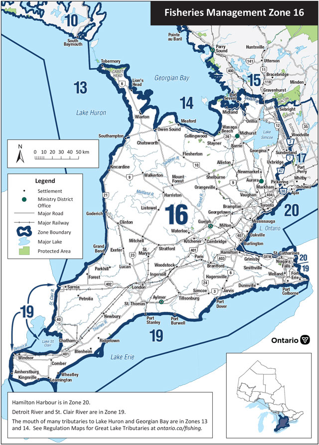 Fisheries Management Zone 16 Ontario Fishing Regulations Summary ontario.ca