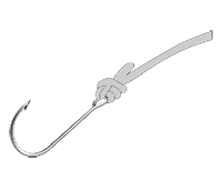 Image of completed knot and hook