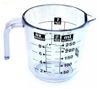 Figure 10-3 is a photograph of a common measuring cup used to assist in calculating amount of bleach.