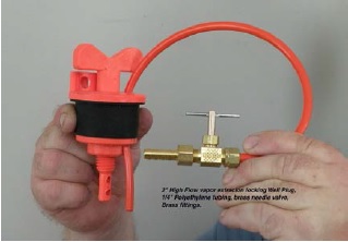 Figure 12-10 shows a similar design of vented well plug shown in Figure 12-9 except the air vent does not extend through the centre of the well plug.