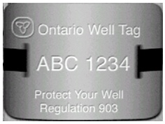 Figure 13-15 is an image of a sample well tag.