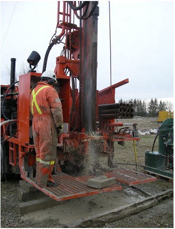Figure 15-29 shows a rotary rig operator using a compressor to blow air under high pressure and a high rate through drill rods into the well. The air forces well water and debris up the well to the ground surface.