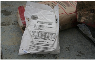 Figure 15-35 shows the back of a manufactured bentonite product package. As in this photograph, most manufacturers provide minimum volumes of material to water ratios on the back of their packages.