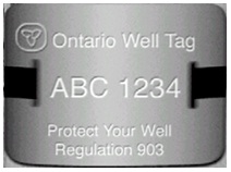 Figure 7-6 is an image of a sample mock up of a well tag.