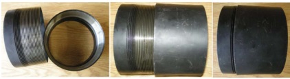 This is an image of a threaded steel casing