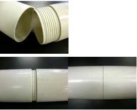 This is an image of a threaded Polyvinyl Chloride without any solvents used.