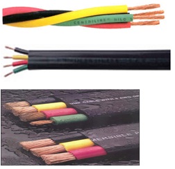 This is an image of woven stranded wires and wires laying flat side by side.