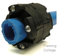This is an image of a link seal. Picture provided by Fleming College.
