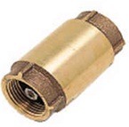 This is an image of a brass check valve.