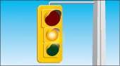 a yellow light