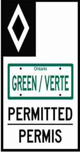 Image of a High Occupancy Vehicle lane sign