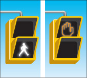 a pedestrian walk signal