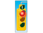 a red light with a transit priority signal
