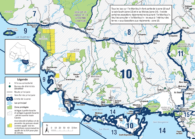 La zone 10 est située dans le Nord-Est de l’Ontario, y compris l’île Manitoulin et les villes de Wawa, Sault Ste. Marie et Sudbury.
