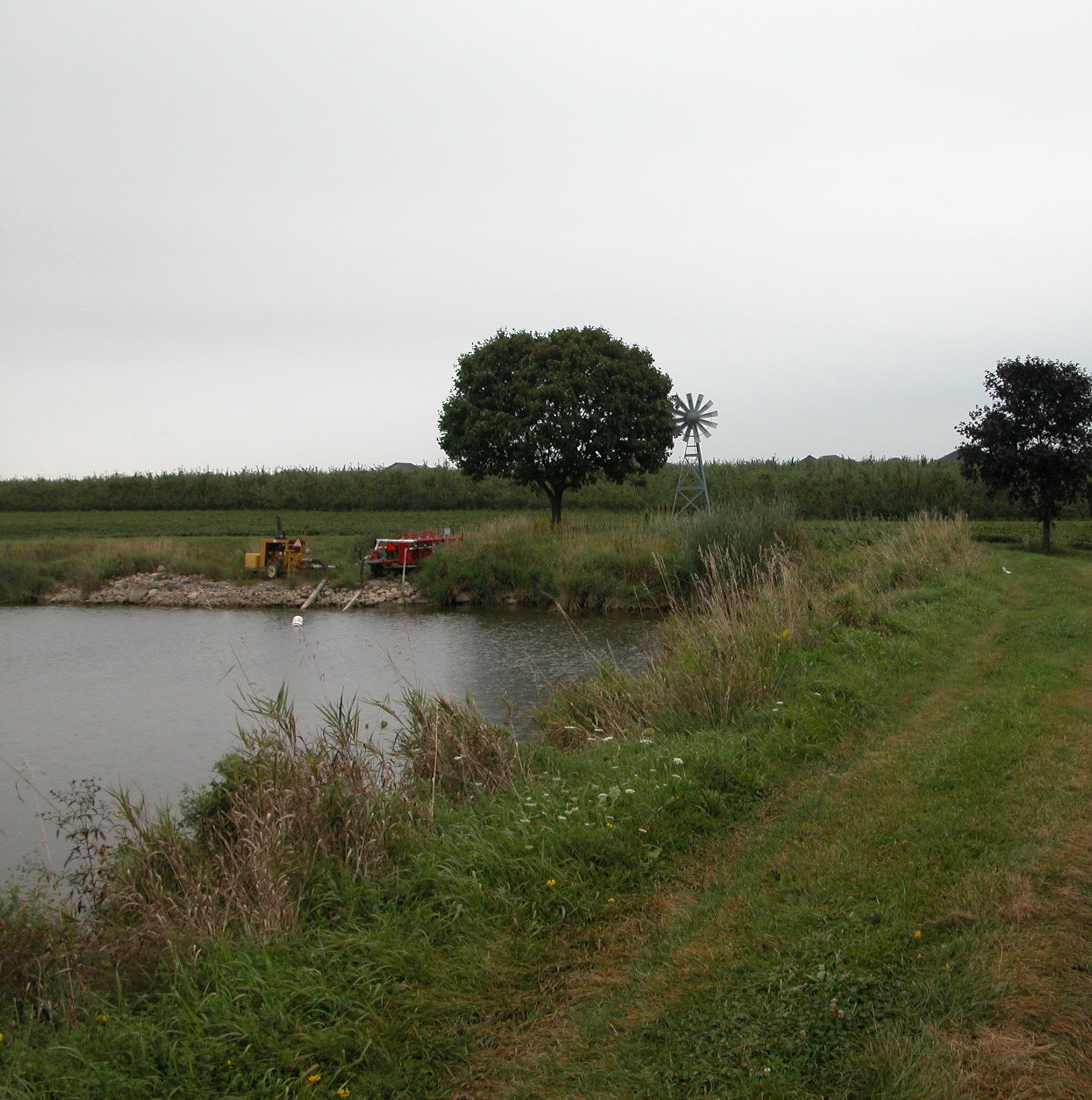 Example of a below grade reservoir or dugout