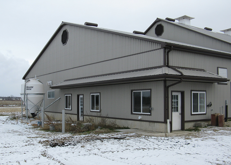 front view of a milk house