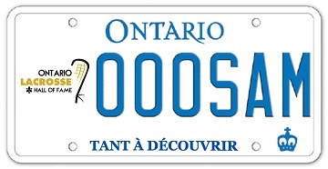 Illustration d’une plaque d’immatriculation - Association lacrosse de l' Ontario