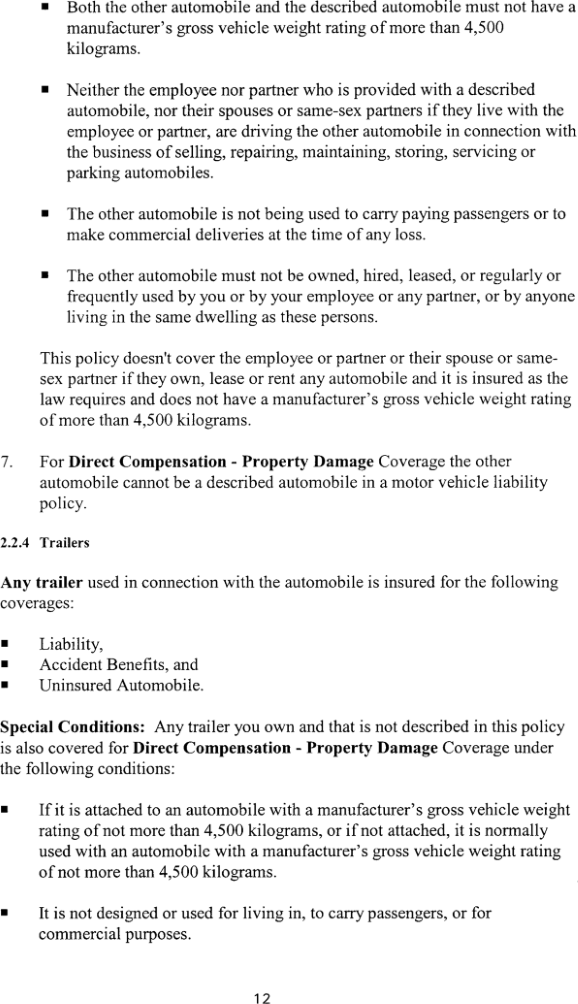Title: Ontario Automobile Policy (OAP 1) - Description: Photocopy of Ontario Automobile Policy (OAP 1)