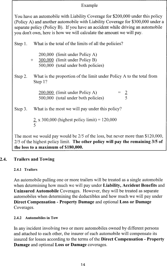 Title: Ontario Automobile Policy (OAP 1) - Description: Photocopy of Ontario Automobile Policy (OAP 1)