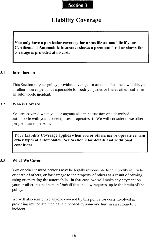 Title: Ontario Automobile Policy (OAP 1) - Description: Photocopy of Ontario Automobile Policy (OAP 1)