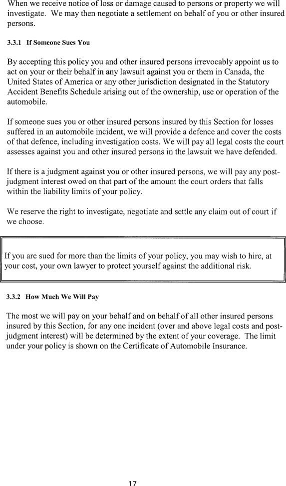 Title: Ontario Automobile Policy (OAP 1) - Description: Photocopy of Ontario Automobile Policy (OAP 1)