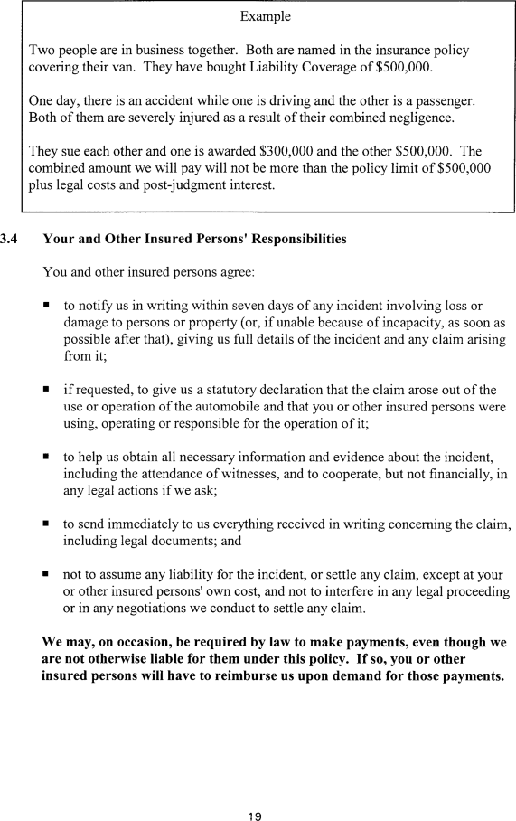 Title: Ontario Automobile Policy (OAP 1) - Description: Photocopy of Ontario Automobile Policy (OAP 1)