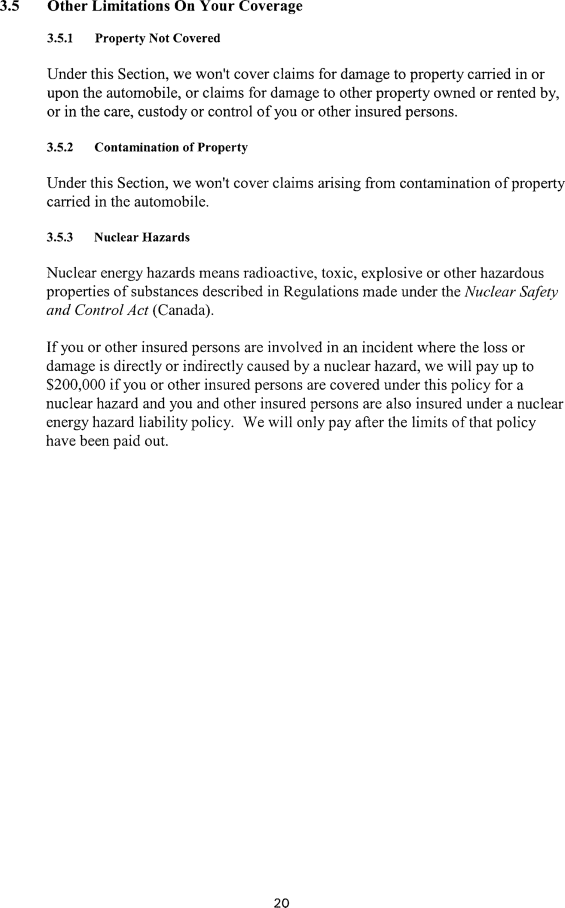Title: Ontario Automobile Policy (OAP 1) - Description: Photocopy of Ontario Automobile Policy (OAP 1)