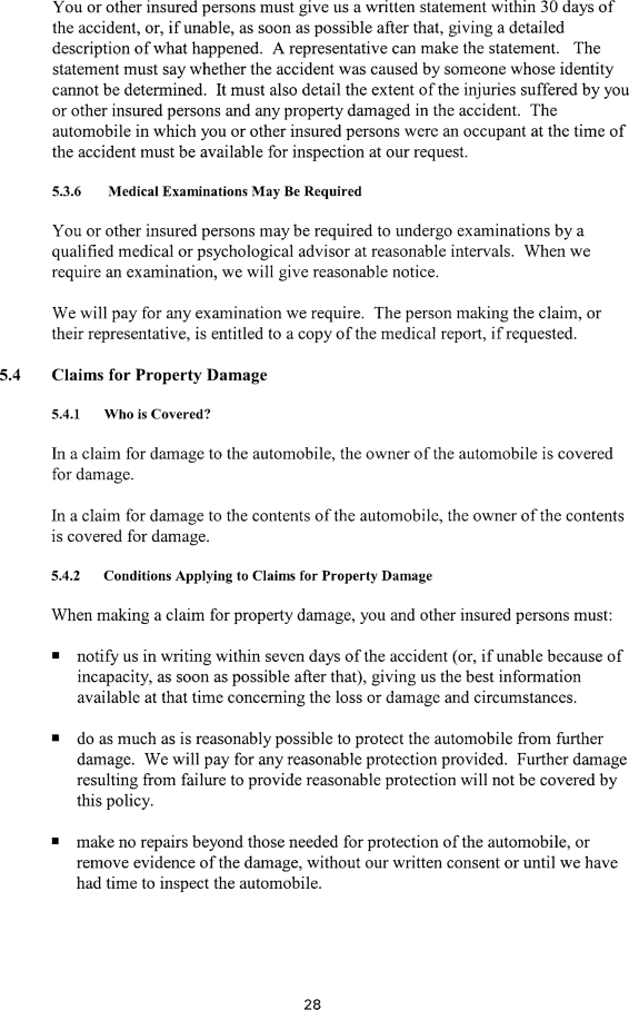 Title: Ontario Automobile Policy (OAP 1) - Description: Photocopy of Ontario Automobile Policy (OAP 1)