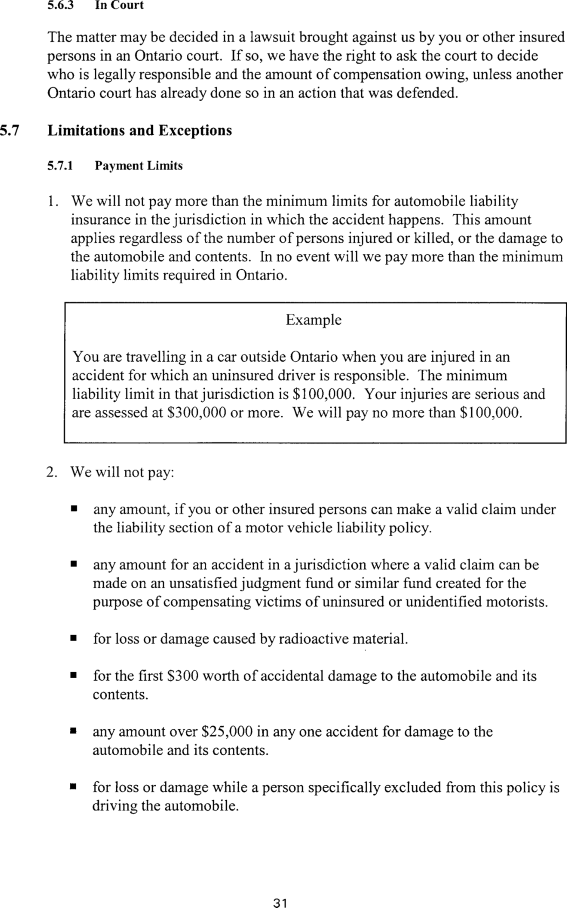 Title: Ontario Automobile Policy (OAP 1) - Description: Photocopy of Ontario Automobile Policy (OAP 1)