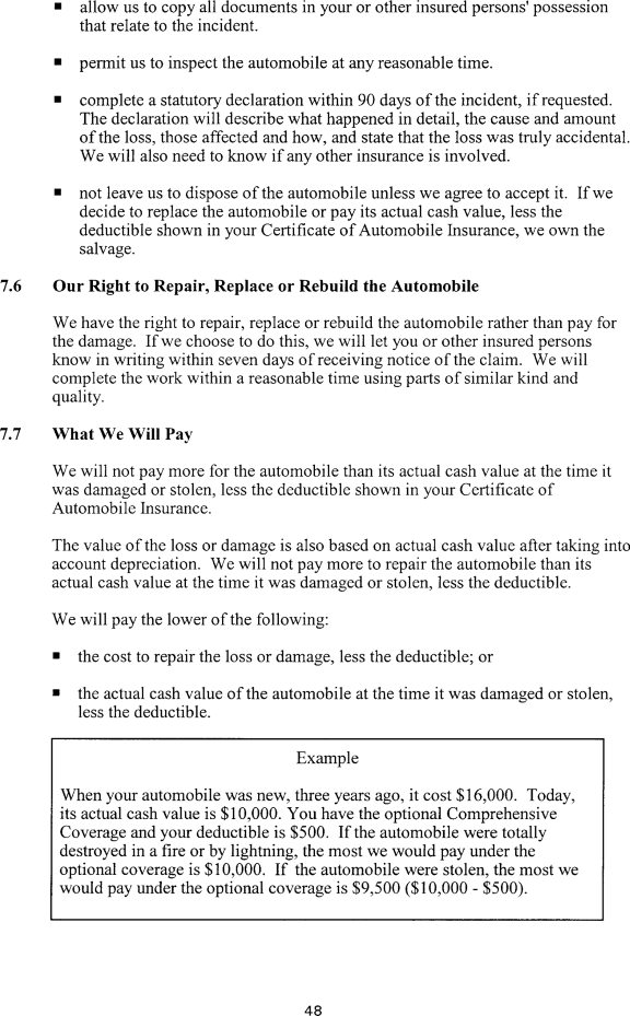 Title: Ontario Automobile Policy (OAP 1) - Description: Photocopy of Ontario Automobile Policy (OAP 1)