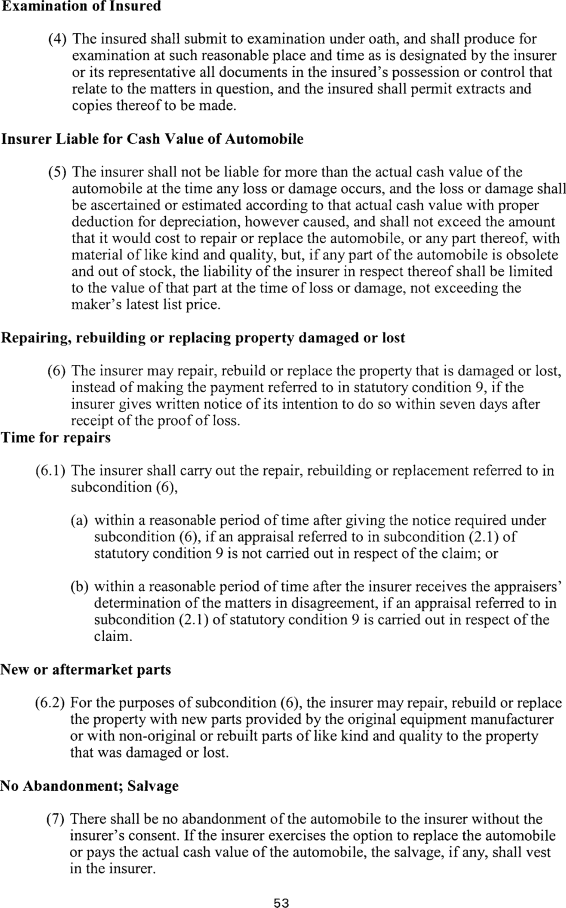 Title: Ontario Automobile Policy (OAP 1) - Description: Photocopy of Ontario Automobile Policy (OAP 1)