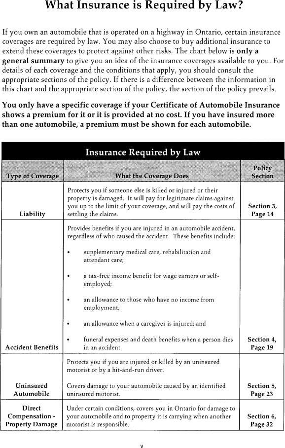 Title: Ontario Automobile Policy (OAP 1) - Description: Photocopy of Ontario Automobile Policy (OAP 1)