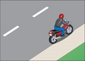 Illustration of parking motorcycle