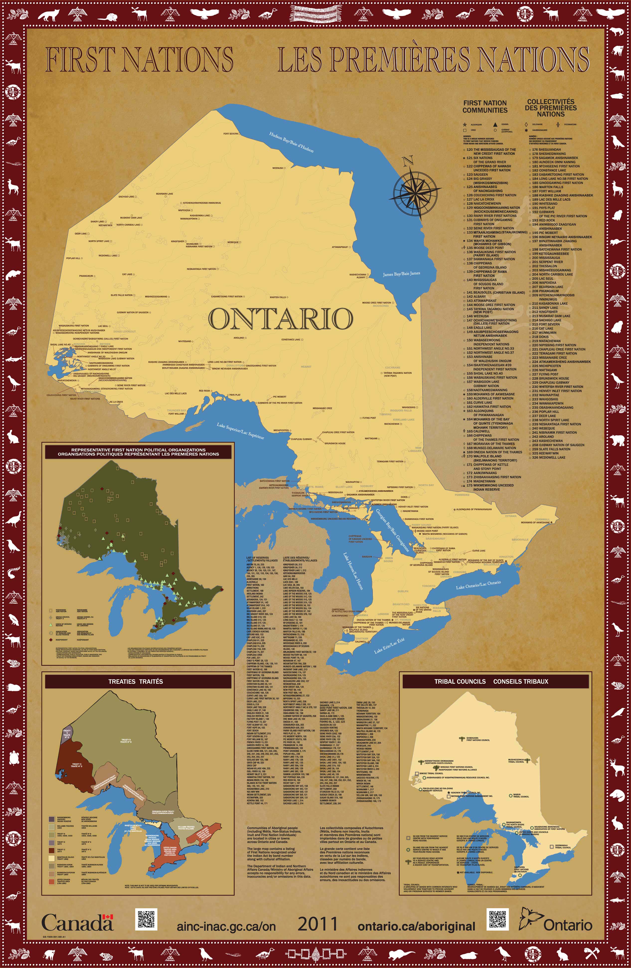 First Nations Communities Canada Map