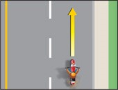 Diagram showing the wrong road position